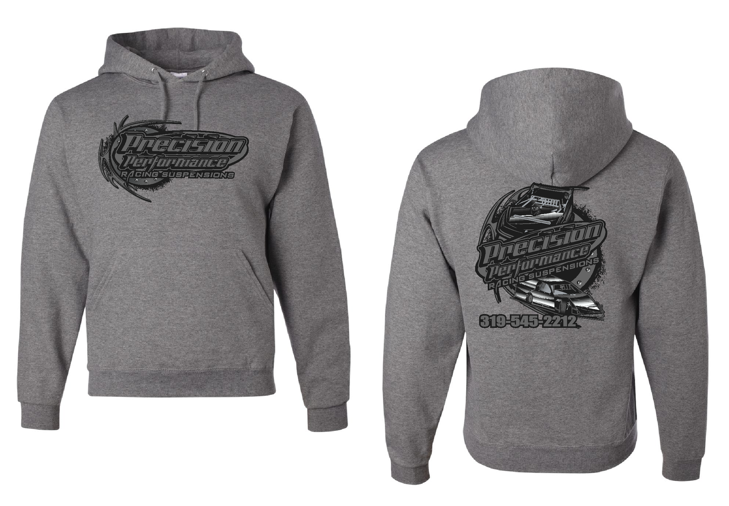Gray Race Car Precision Performance Shirt/ Sweatshirt